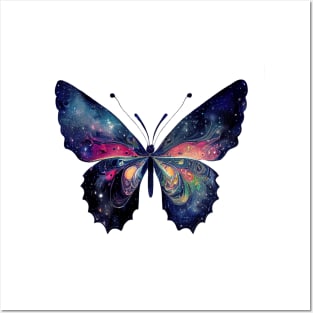 Galaxy butterfly colorful space butterfly Posters and Art